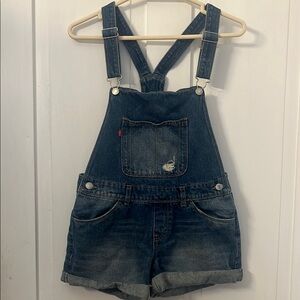 Levi's Blue Denim Overalls Casual Style